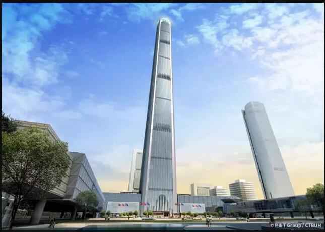 2017-2018年中国十大最高建筑排行榜第三名:天津117大厦