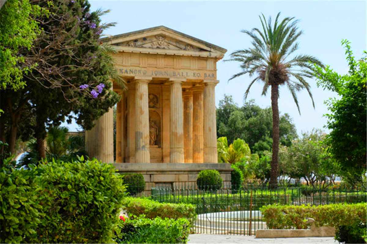 站在瓦莱塔的至高点，观马耳他城市风景,马耳他